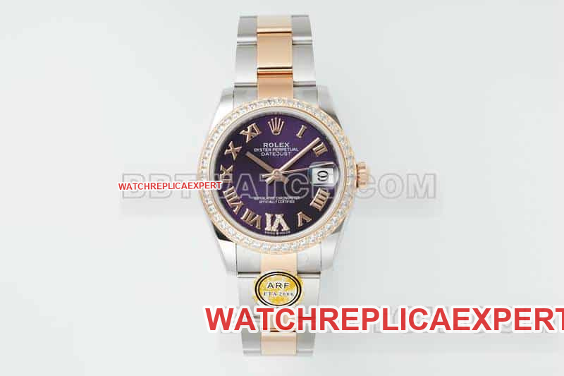 Rolex ARF 31mm One-to-One Super A super clone Purple Dial Lady Watch