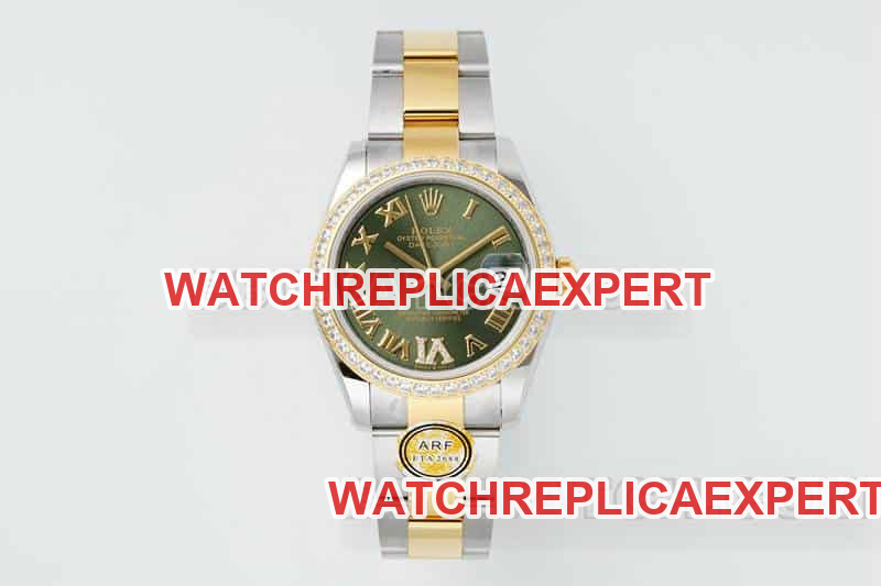 Rolex Datejust 1:1 Super Clone Green Dial Diamond Bezel Mechanical 3-Link 31mm ARF 278383