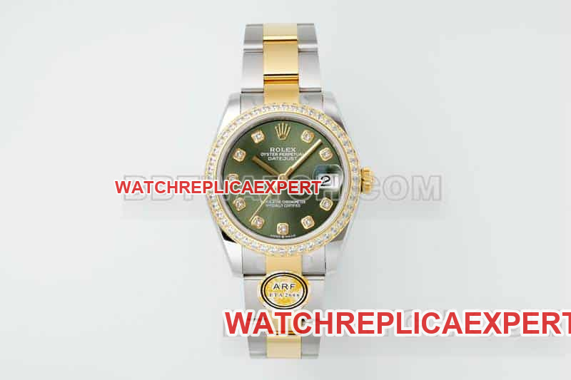 ARF Rolex 31mm Datejust 278383 Green Dial Diamond Bezel Top 1:1 high-quality Replica