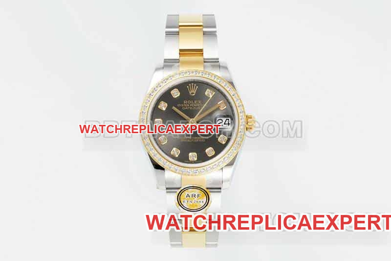 Rolex 31mm ARF Top Replica Dark Gray Dial Lady Watch, 2688 Movement