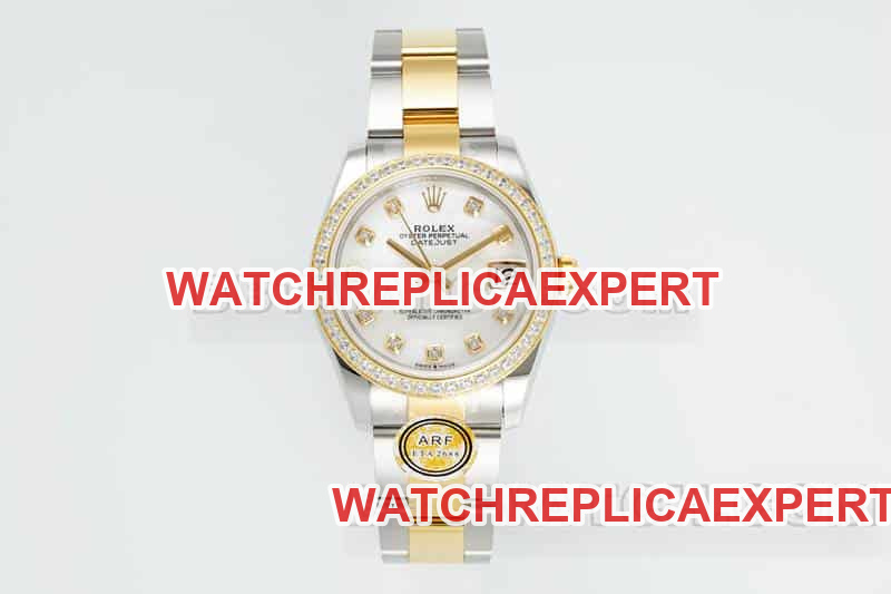 Rolex Datejust 31mm ARF 1:1 Super A Fine Imitation White Mother-of-Pearl Dial Diamond Ring Mechanical Three-Link 278383