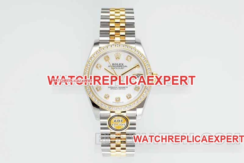 Rolex 31mm ARF Log Super Clone avec cadran blanc nacre et boucle déployante