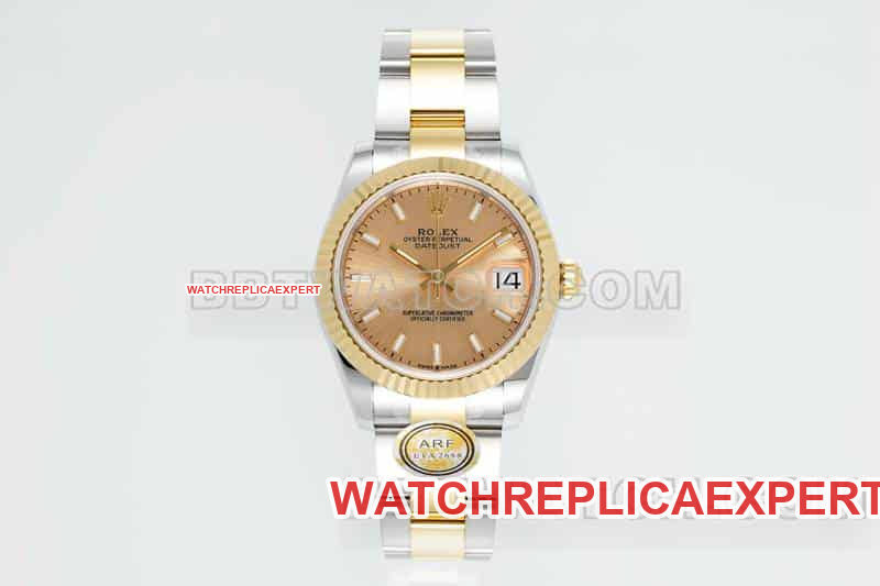 ARF factory Rolex Datejust top 1:1 high-quality replica gold dial 31mm mechanical three-link 278273 31mm ARF Rolex