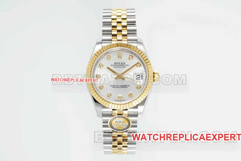 Rolex ARF Logbook 1:1 Top Replica 31mm Silver Dial Mechanical Intergold Five Compartment Links 278273