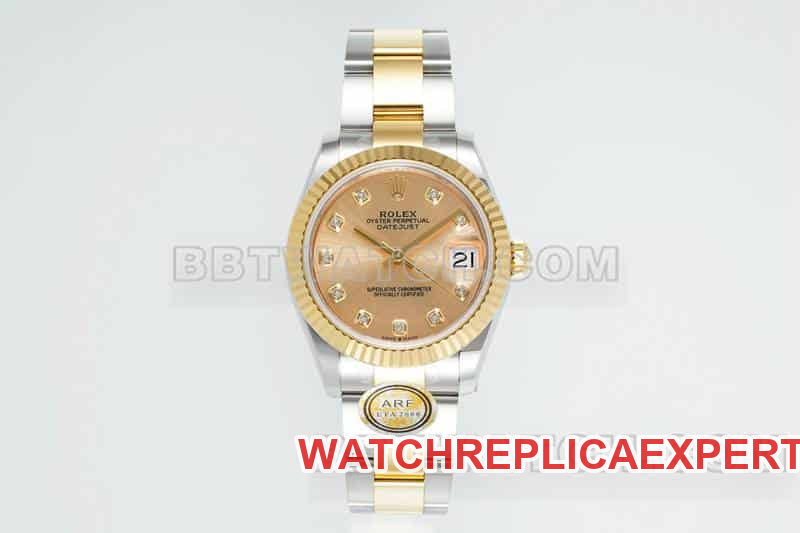 31mm Rolex ARF factory P1 logbook super A super clone gold plate P0 mechanical intermediate gold three-compartment links 278273