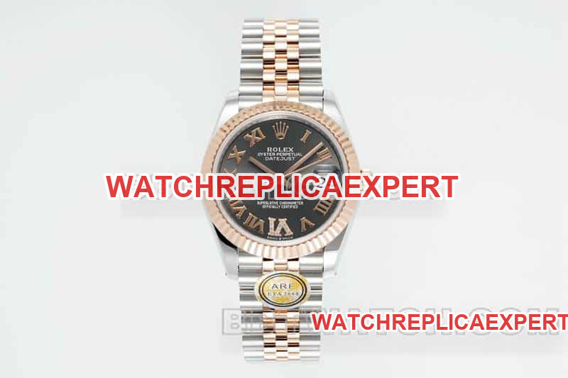 31mm ARF Rolex factory logbook super A super clone black dial mechanical intermediate gold five compartment links 278271