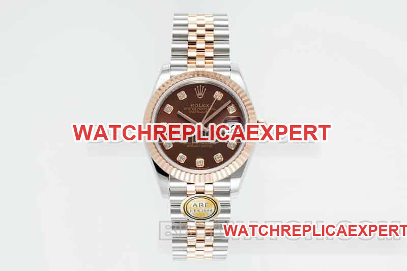 Factory ARF Datejust 1:1 top-quality replica brown dial Rolex mechanical interlocking gold five-link 31mm 278271
