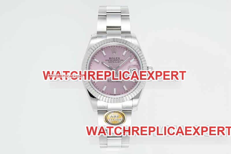 Rolex 31mm ARF factory log top one to one high imitation pink disk stick hour markers P0 mechanical three compartment links 278274