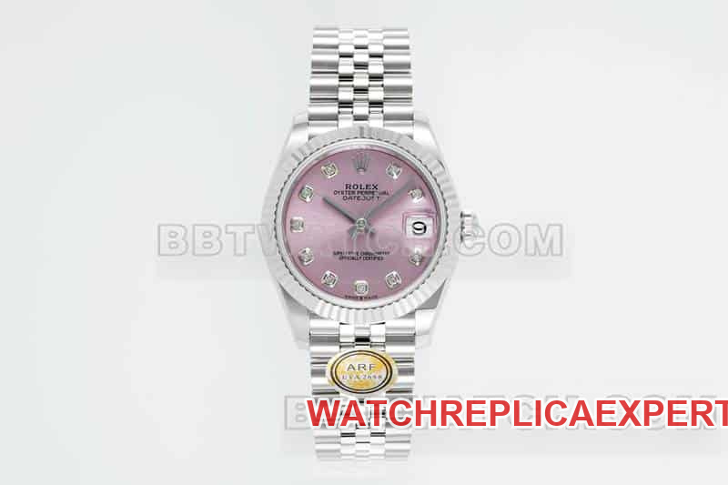 31mm Rolex ARF factory Rolex Datejust 1:1 top-quality replica pink dial 31mm mechanical five-grid link 278274