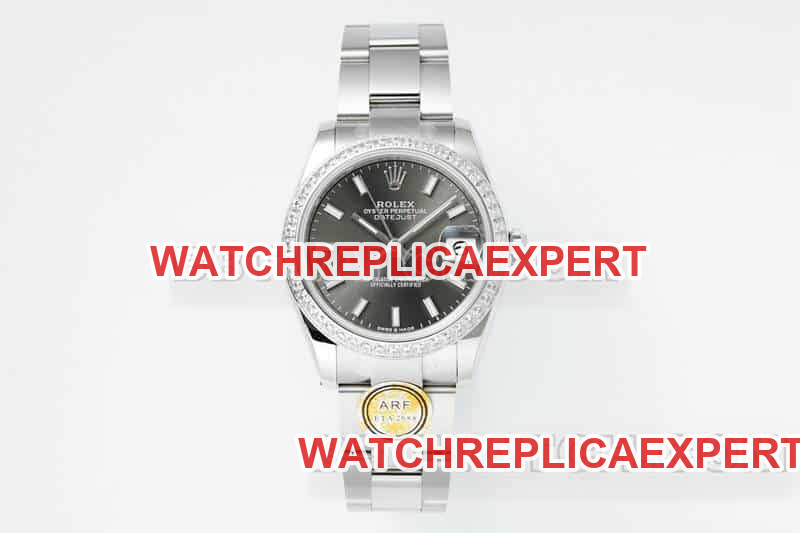 Rolex 31mm Datejust 1:1 Super A High Imitation Black Dial Diamond Bezel ARF Mechanical Three-Link 278289
