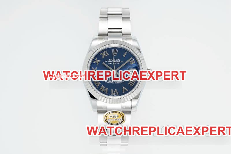 Rolex ARF 31mm Factory Logbook One-to-One Super A Imitation Blue Dial Roman Numerals Mechanical Three-Compartment Link 278274