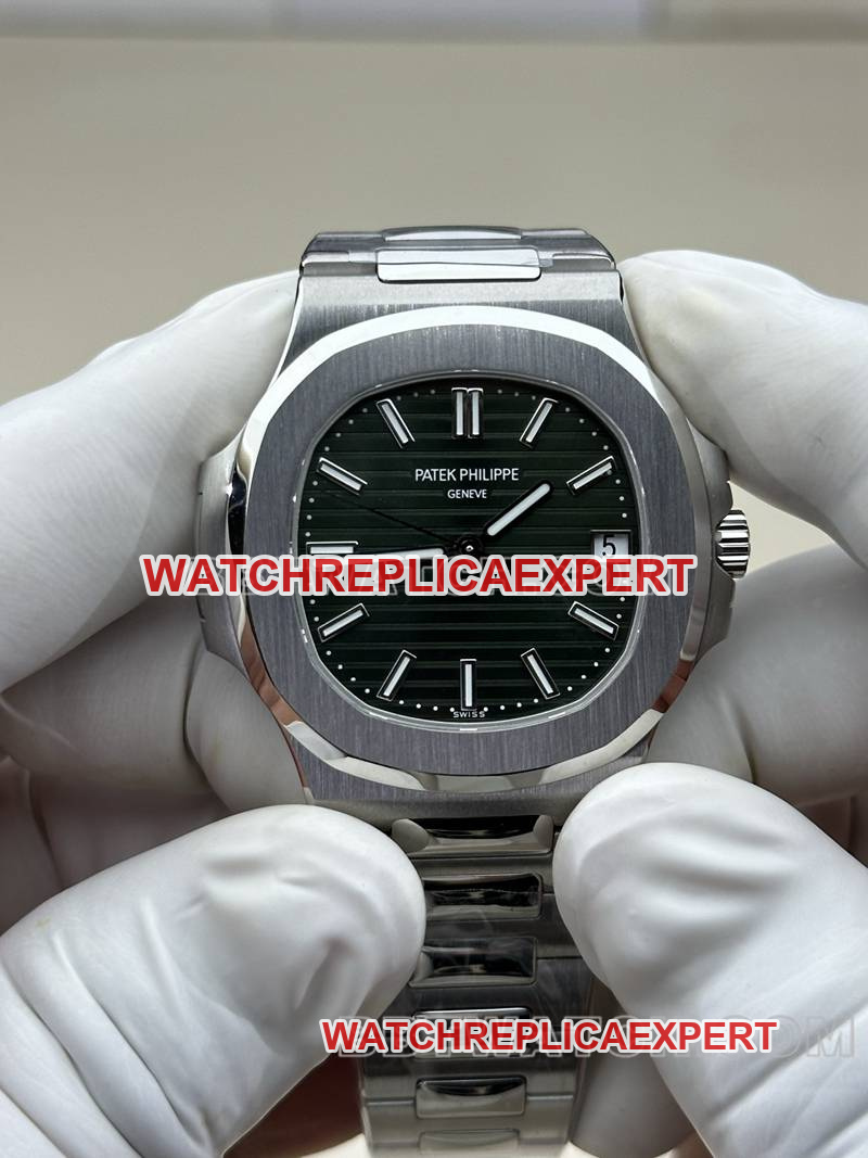Patek Philippe Usine BBF Nautilus cadran vert mouvement mécanique 324 bracelet en acier modèle