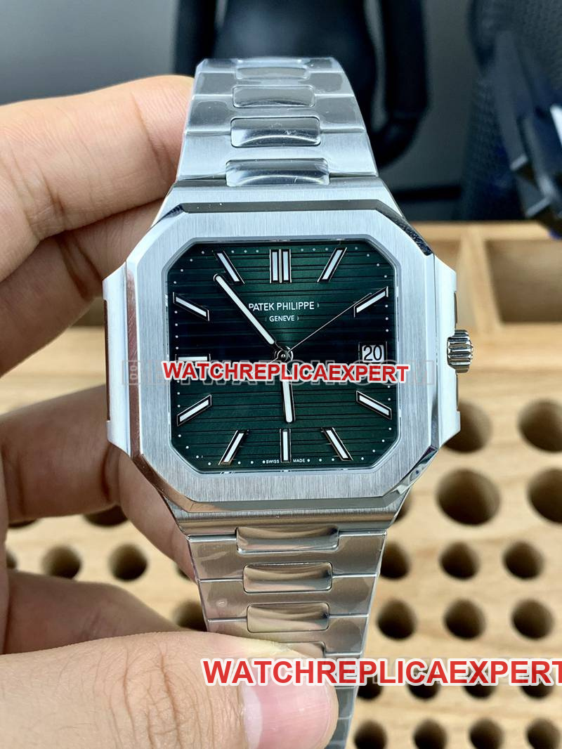 Patek Philippe 1:1 Replica Watch PPF PPF Factory Cubitus Green Dial 45MM Mechanical Steel Bracelet Model 5821