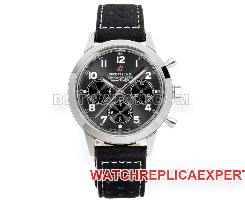Breitling 1:1 Replica Watch BLS Factory Overseas Gray Dial 41mm Chronograph 7750 Mechanical Movement Leather Strap Model