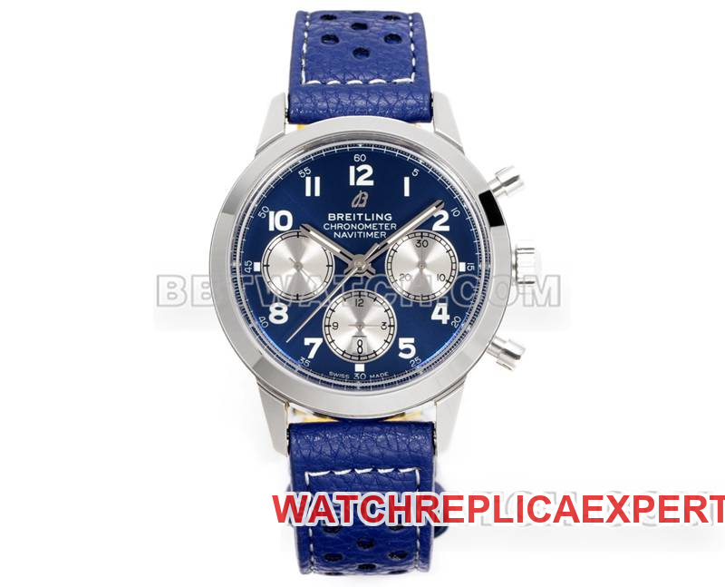 Breitling's Best Replica Watch BLS Factory Yueyang Blue Dial 41mm Chronograph 7750 Mechanical Movement Leather Strap Model