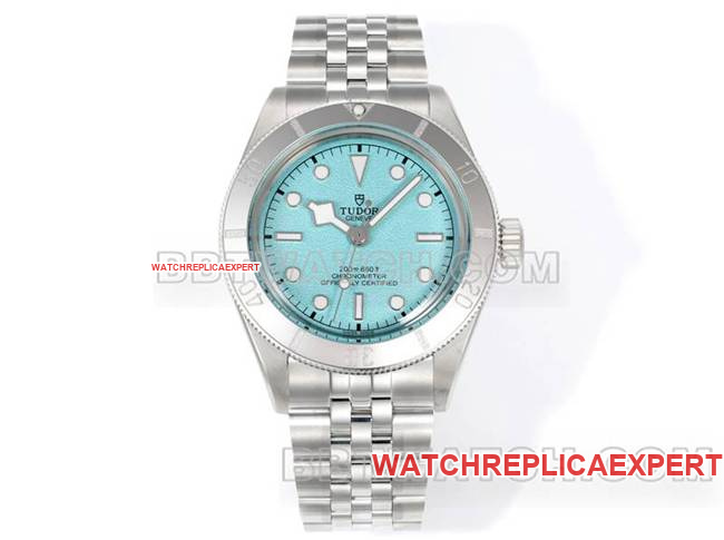 Super Clone Watch 3T Factory Black Bay Ice Blue Dial 41mm Stainless Steel Mechanical Steel Band Tudor
