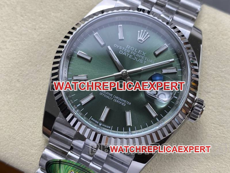 Rolex 36mm ARF Datejust green dial mechanical steel strap