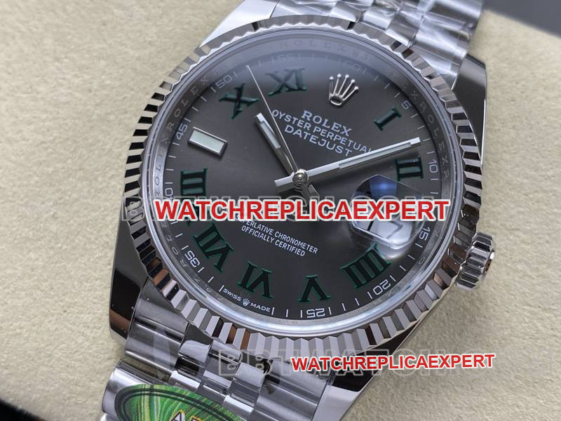 Rolex's best replica watch ARF factory Datejust grey dial Roman numerals 36mm ARF Rolex mechanical steel strap