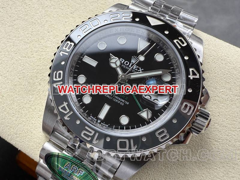 Rolex best Collectwatch ARF FactoryGMT-MasterGMT black and gray circle 3285movementfront live photo