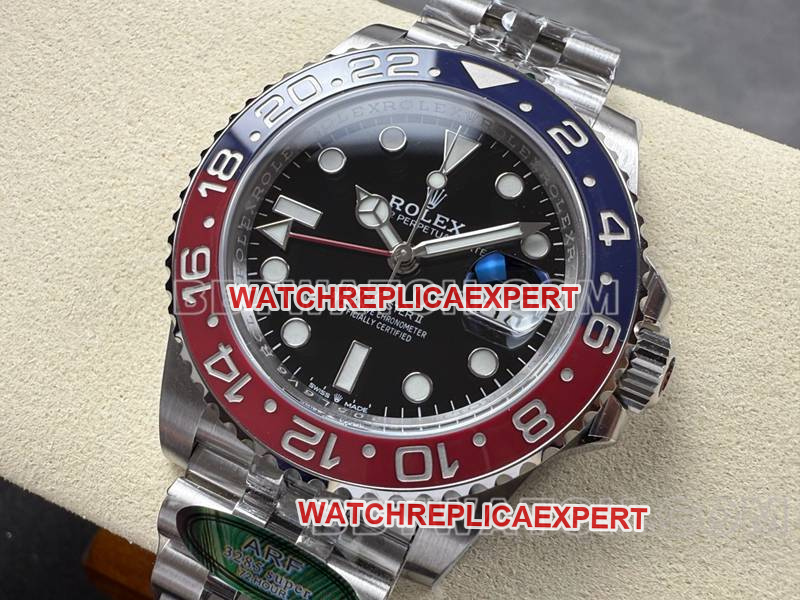 Original Factory Replik-Uhren ARF Factory Greenwich GMT Cola Ring 3285 mechanisches Uhrwerk Rolex