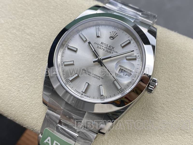 Rolex 41mm ARF Datejust Silver Dial 3235 Mechanical Movement Steel Strap