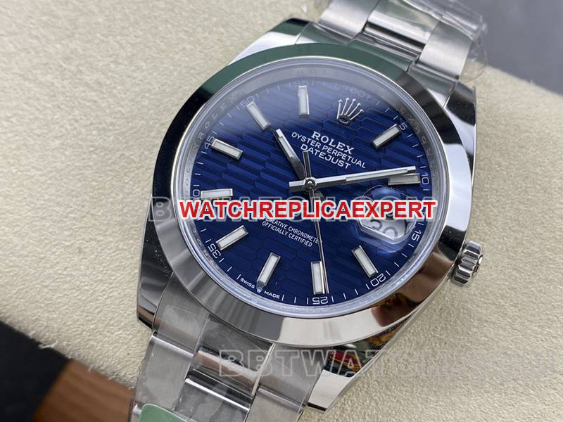 Rolex Super Clone Watch ARF factory Datejust 41mm blue dial 3235 mechanical movement steel strap 41mm ARF Rolex