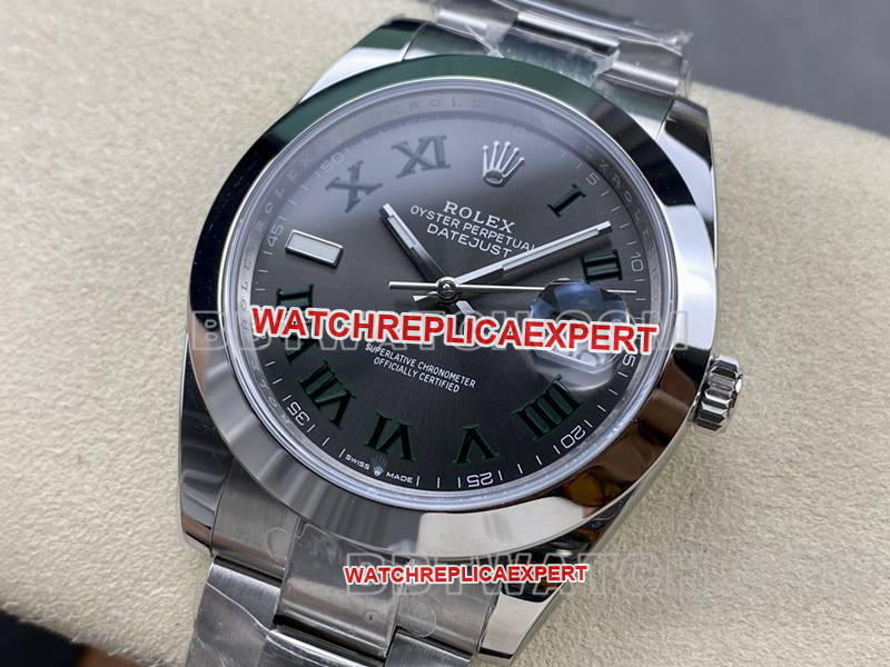 Best Replica Watch Factory Datejust 41mm Aperture Grey Dial 3235 Mechanical Movement Steel Strap ARF Rolex