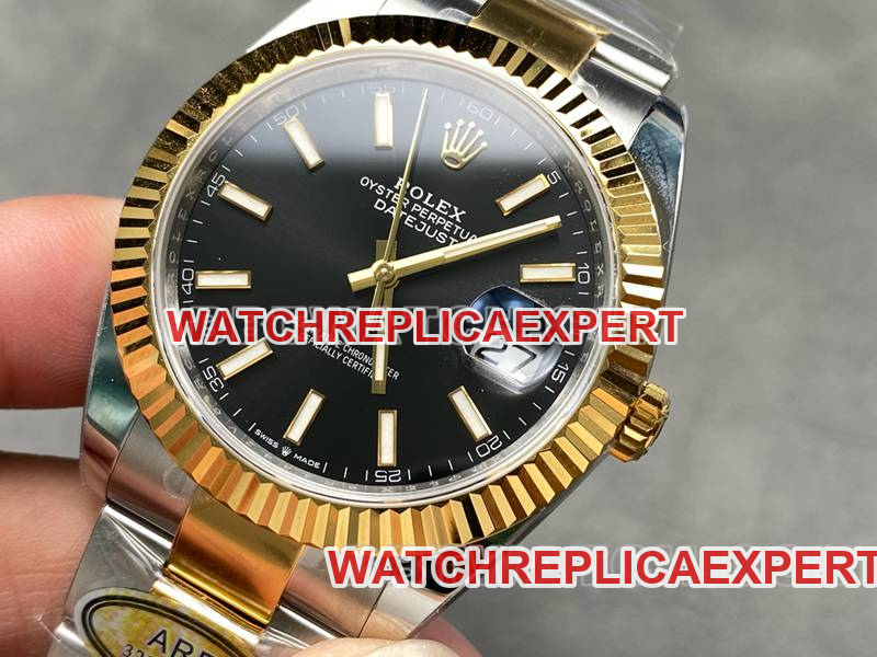 Rolex Meilleures Répliques de Montres ARF Factory Log 41mm Cadran Noir 3235 Mouvement Mécanique Bracelet Acier Intermétallique Modèles 41mm ARF Rolex