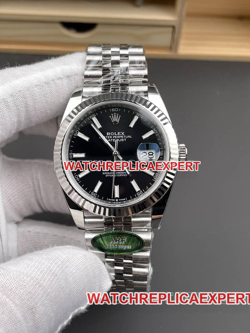 Top Replica Watches ARF Factory Log 41mm Black Dial 3235 Mechanical Movement Steel Bracelet Models 41mm ARF Rolex