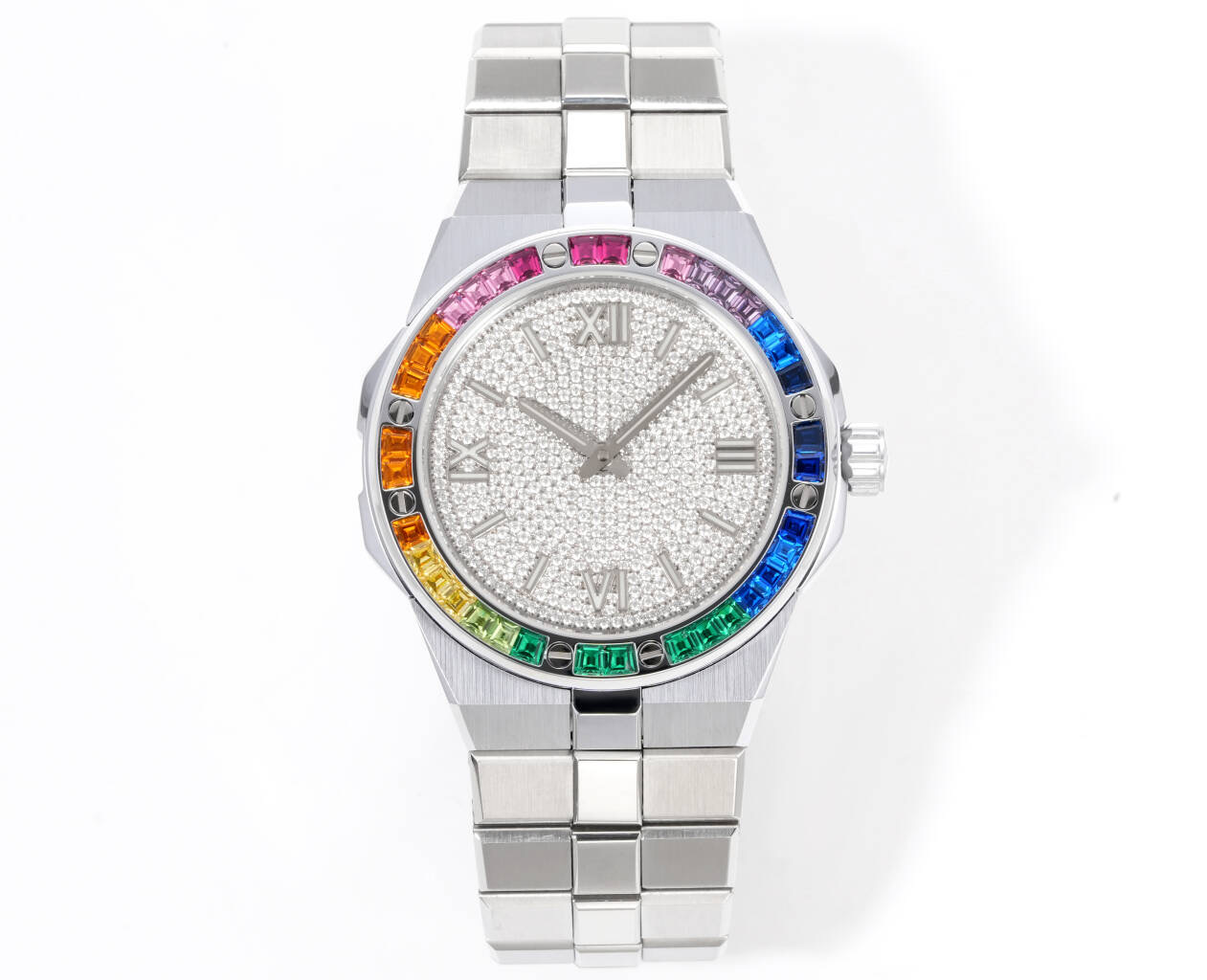 Chopard Top Réplique Montres GH Factory Snowy Mountain Pride 41mm Plaque De Diamant Couleur Saphir Anneau Mécanique Ceinture En Acier Modèles 41mm Chopard