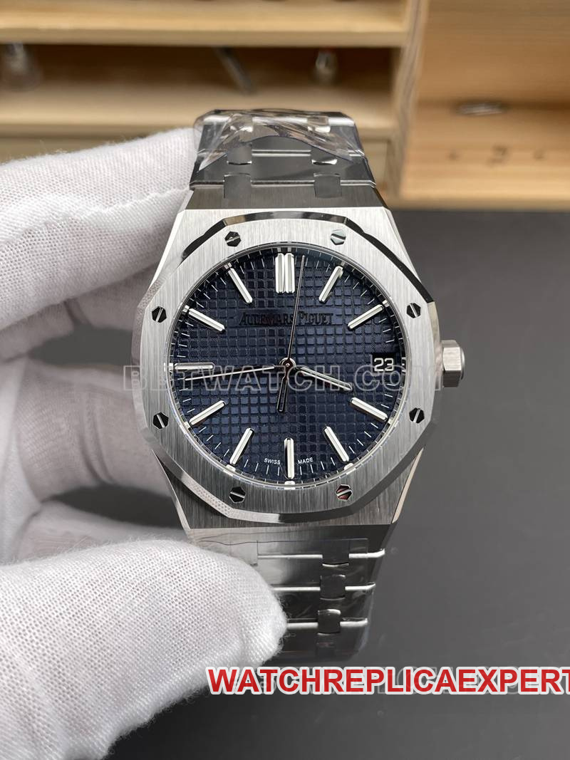 Super Clone Watch DDF Factory Royal Oak 41mm Cadran Bleu 4302 Mouvement Mécanique Bracelet Acier Audemars Piguet Modèle