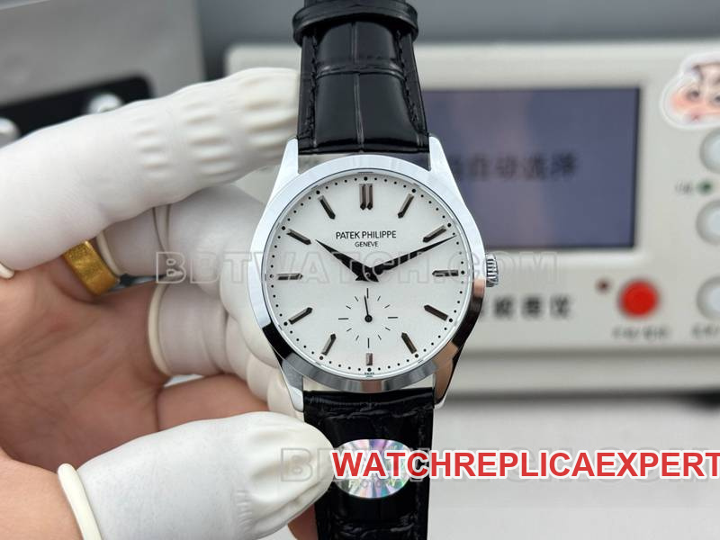 39mm Patek Philippe replica watches SDF factory classical white dial mechanical strap models