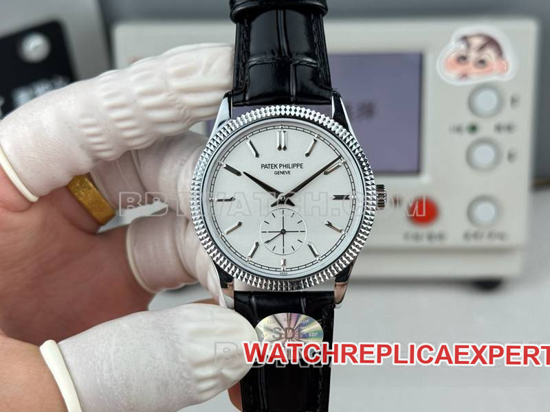 Patek Philippe top replica watches SDF factory classical silver plate nail pattern circle 39mm mechanical strap models 39mm Patek Philippe
