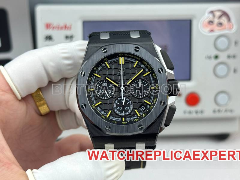 AP Best CollectWatches LS Factory Royal Oak Offshore 43MM Black Dial Chronograph Mechanical Rubber Strap Model 26420