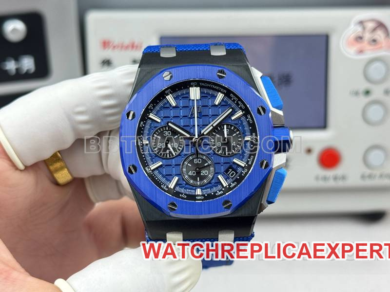Audemars Piguet Best Replica Watches LS Factory Royal Oak Offshore 43MM Blue Dial Chronograph Mechanical Rubber Model 26420