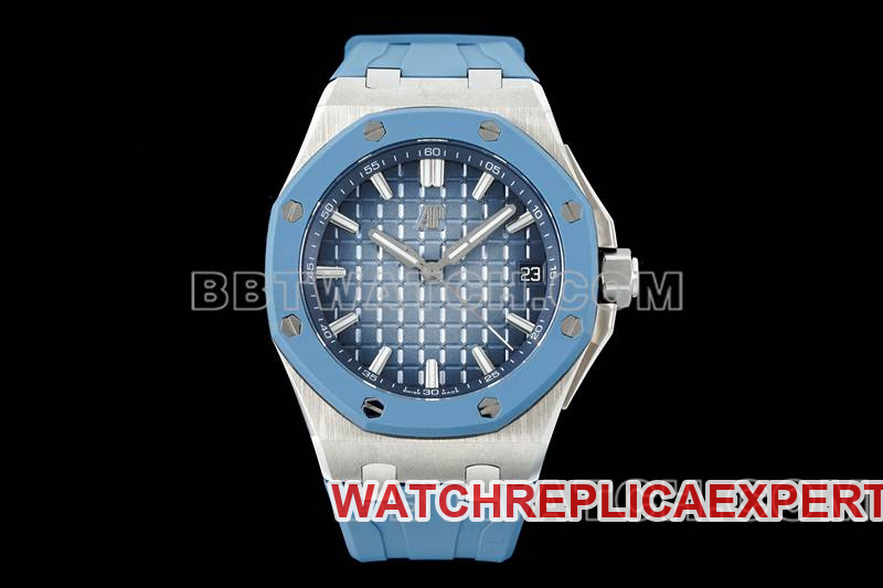 Audemars Piguet Super Clone Watch APP Factory Royal Oak Offshore Smoked Blue Dial Mechanical Rubber Model 15605
