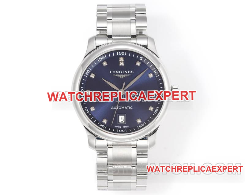 Longines 1:1 Replica Watches XC Factory Master Collection Blue Dial Diamond Hour Markers L888 Mechanical Movement Steel Bracelet Models