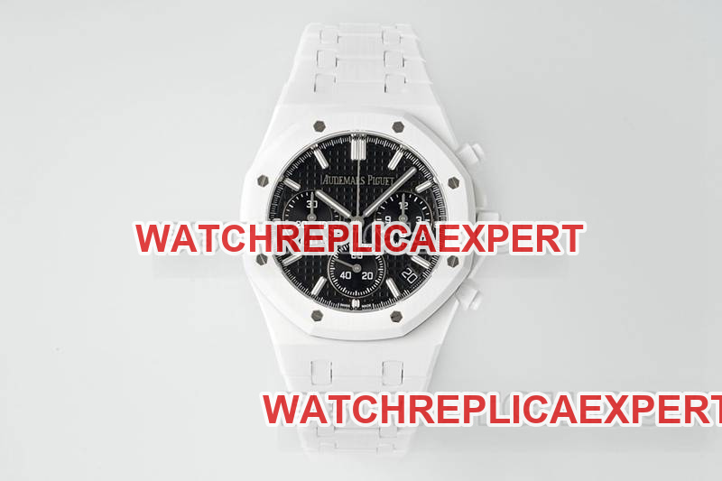 Audemars Piguet 1:1 replica watches APS factory Royal Oak black disk mechanical white steel strap models 26240