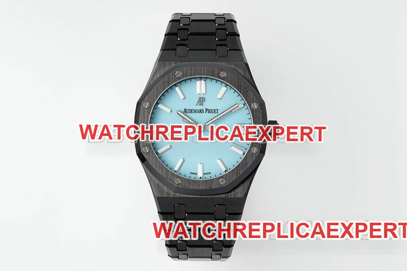 Audemars Piguet Super Clone Watch APS Factory Royal Oak Blue Plate Ceramic Steel Strap Model 15500 Audemars Piguet