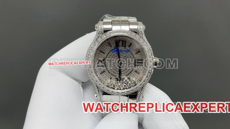 Optimal Replica Chopard Watches YF Factory Happy Diamond Silver Full of Stars 2892 Mechanical Movement Steel Belt Models