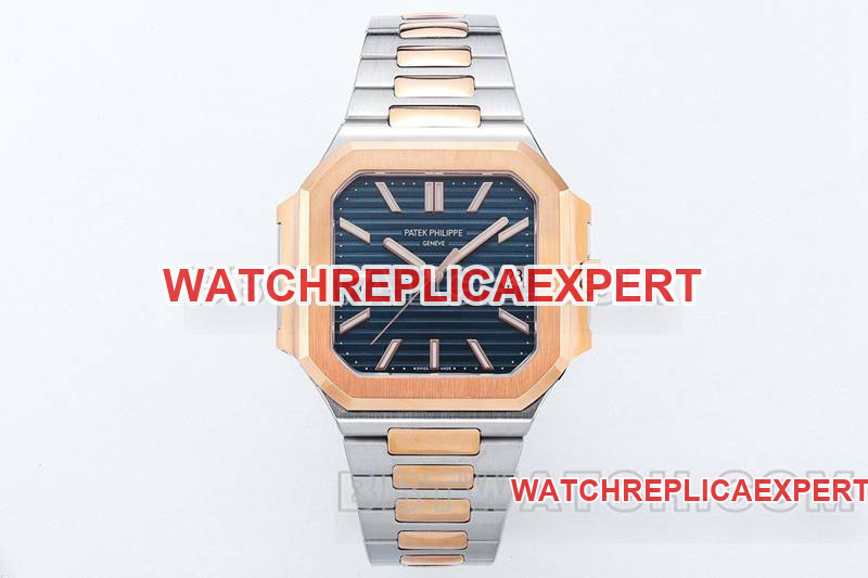 Best CollectWatches Factory 45MM Blue Plate Mechanical Intergold Steel Strap Model 5821 PPF Patek Philippe