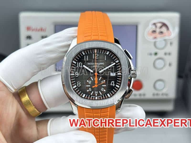 Patek Philippe 1:1 Replica Watches P0 P1 Factory Grenade Black Disk Mechanical Orange Rubber Models 5968