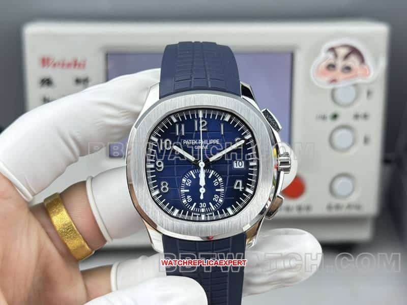 Las mejores réplicas de relojes Patek Philippe P1 Factory Grenade Esfera azul Mecánico Caucho azul Modelo 5968 Patek Philippe