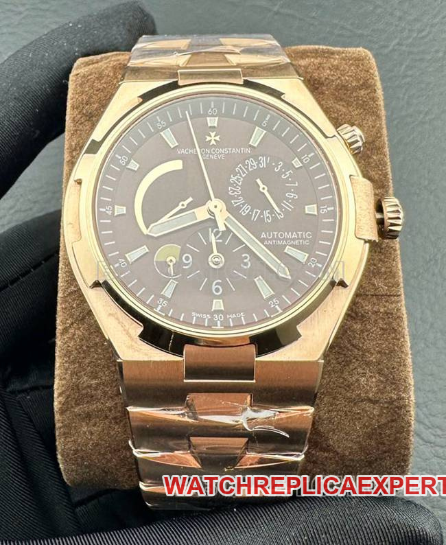 Top Replica Watches Across The Sea 9F Vacheron Constantin Rose Gold Dark Brown Plate Mechanical 47450 Vacheron Constantin