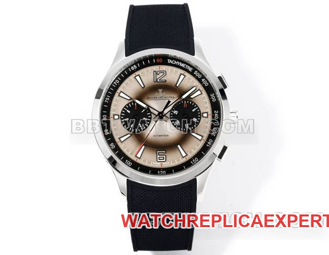 Meilleures montres de réplique Beichen cadran gris mécanique modèle caoutchouc noir Jaeger-LeCoultre
