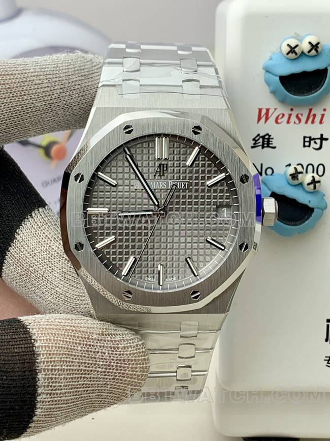 1:1 Replica Watch vs Factory Audemars Piguet Royal Oak Grey Dial 4302 Mechanical 15500