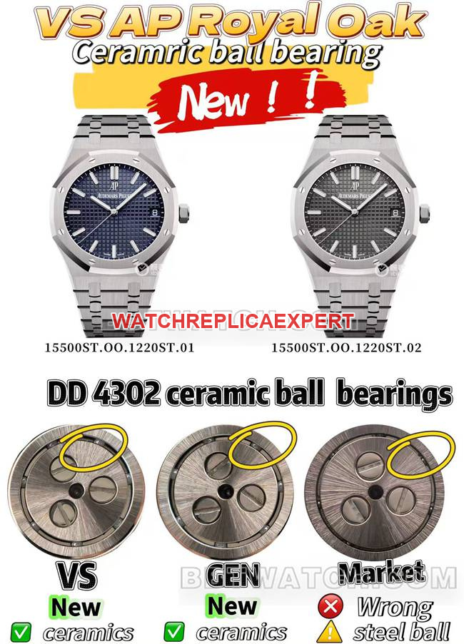 VS Factory Audemars Piguet Royal Oak 15500: Checkerboard Dial Detail and Bracelet Fidelity vs Genuine