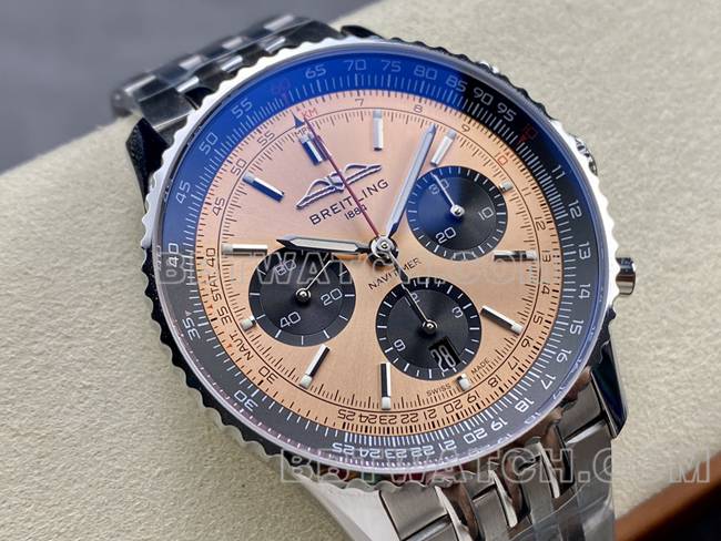 Super Clone Uhr Breitling BLS Factory Aviation Chronograph Kupferplatte Stahlarmband Modell Breitling
