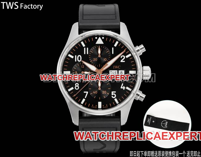 top-tier Collectwatch pilot TWS factory IWC black dial rubber model front live photo
