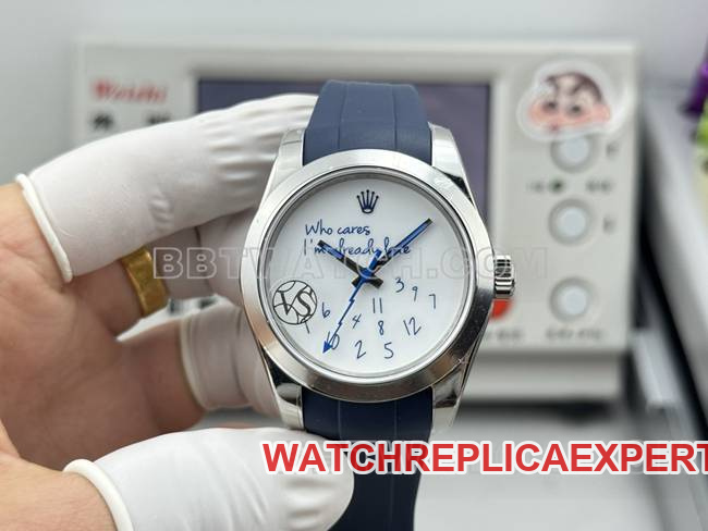 1:1 Replica Watch VS Factory Rolex White Dial Rubber Strap Model in 904L Steel VS Rolex